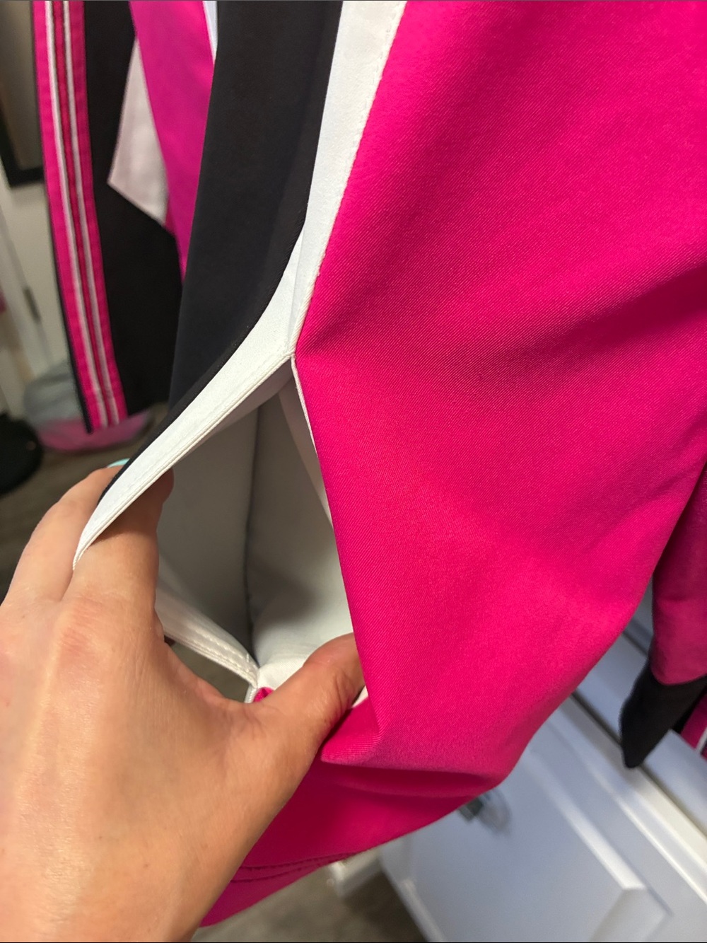 made for life Black, Hot Pink & White Women's Athletic track Jacket - Picture 4 of 8